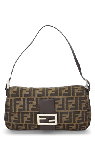 Fendi, Baguette de lona Zucca marrón Pre-Loved, Marrón