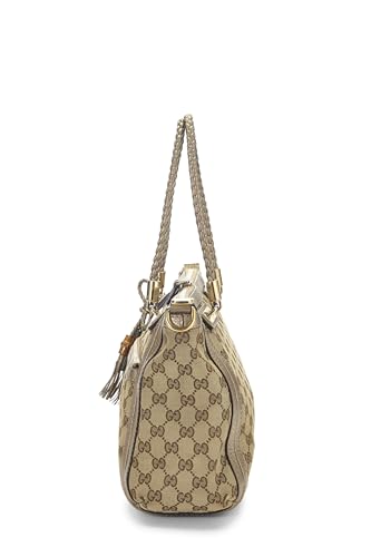 Gucci, Bolso tote Bella de lona GG original dorado Pre-Loved, Dorado