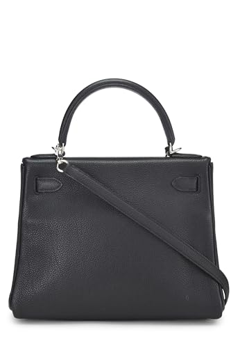 Hermès, Pre-Loved Black Togo Kelly Retourne 28, Black