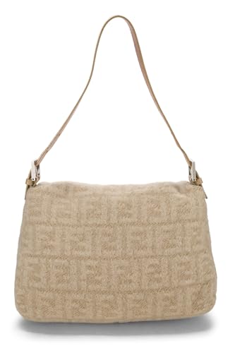 Fendi, Pre-Loved Beige Zucca Wool Mama, Beige