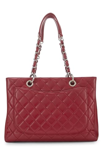 Chanel, Pre-Loved Red Caviar Grand Shopping Tote (GST), Red