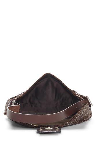 Fendi, Pre-Loved Brown Beaded Baguette, Brown