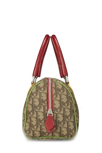 Dior, Pre-Loved Brown Trotter Coated Canvas Rasta Handle Bag, Brown