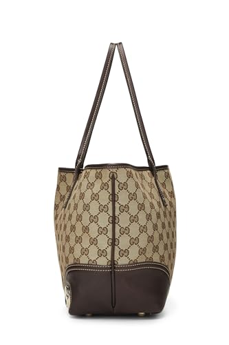 Gucci, sac fourre-tout Britt en toile GG marron d'occasion, marron