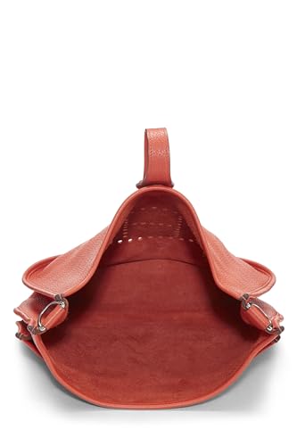 Hermès, Pre-Loved Rouge Tomate Clemence Evelyne III GM, Rojo