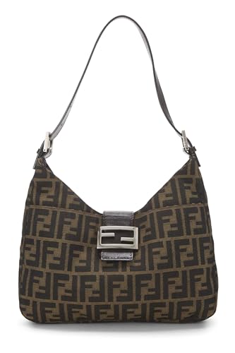 Fendi, sac à bandoulière en toile marron Zucca d'occasion, marron