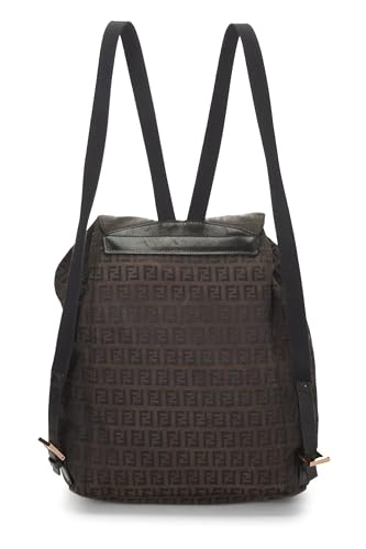 Fendi, Pre-Loved Brown Zucchino Canvas Backpack, Brown