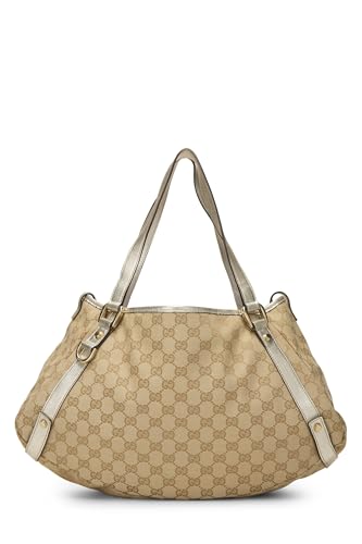 Gucci, Bolso tote Abbey de lona GG original dorado Pre-Loved, Dorado