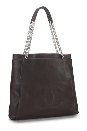 Chanel, sac fourre-tout Caviar Tuck Medium d'occasion, marron