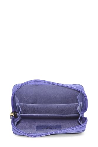 Chanel, Monedero con cremallera alrededor Caviar Boy acolchado morado Pre-Loved, Púrpura