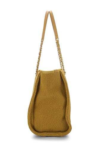 Chanel, sac fourre-tout Deauville Boucle jaune taille moyenne d'occasion, jaune