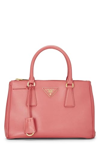 Prada, Pre-Loved Pink Saffiano Executive Tote Small, Pink