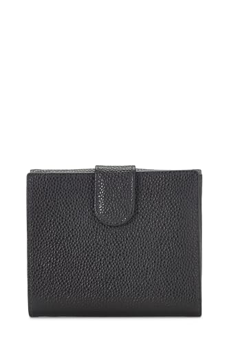 Chanel, Pre-Loved Black Caviar Timeless 'CC' Compact Wallet, Black