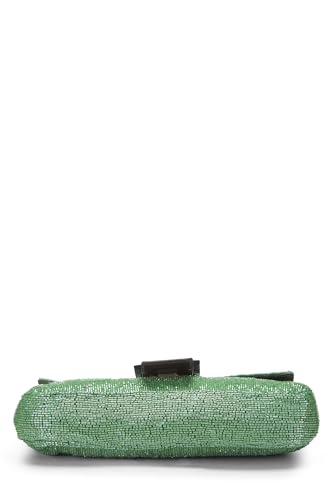 Fendi, Pre-Loved Green Beaded Baguette, Green