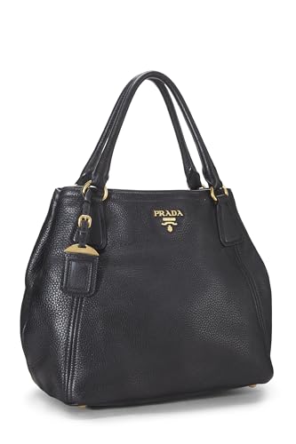 Prada, Vitello Daino Sacca 2 Manici noir pré-aimé, Noir