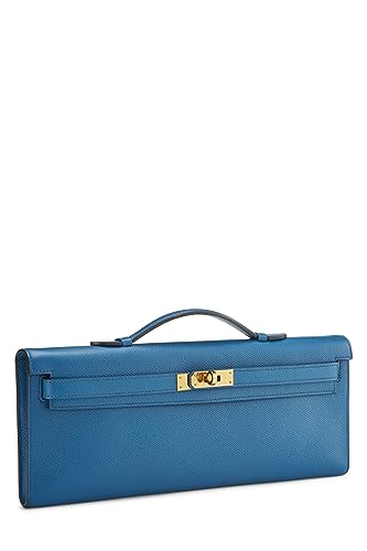 Hermès, montre Kelly Cut Epsom Izmir bleue d'occasion, Izmir bleue