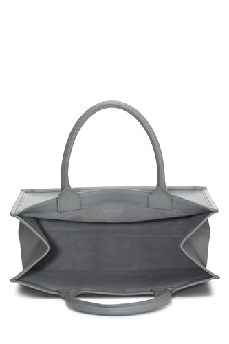 Dior, Bolso tipo libro mediano de piel de becerro con relieve gris Pre-Loved, Gris