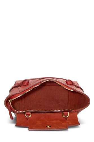 Céline, Sac ceinture en cuir de veau grainé orange Micro, d'occasion, Orange