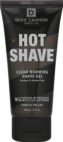 Duke Cannon Hot Shave - Gel de afeitar transparente con efecto calor, 2 fl. oz.