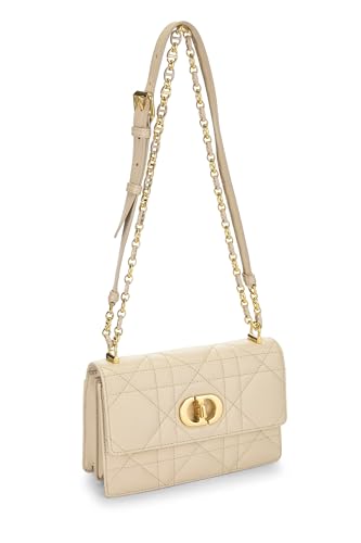 Dior, Bolso pequeño Miss Caro de piel de cordero Cannage beige Pre-Loved, Beige