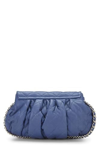 Chanel, Pre-Loved Blue Quilted Calfskin Chain Around Shoulder Bag, Blue