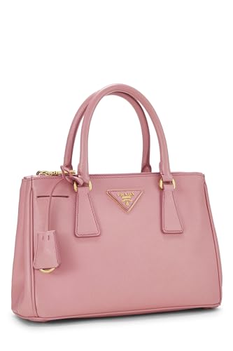 Prada, Pre-Loved Pink Saffiano Executive Tote Small, Pink