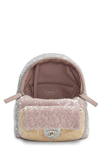 Chanel, Pre-Loved Multicolor Sequin Waterfall Backpack Mini, Multi