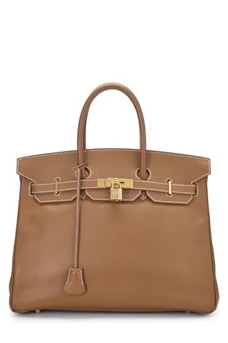 Hermès, Pre-Loved Gold Courchevel Birkin 35, Hermes Gold