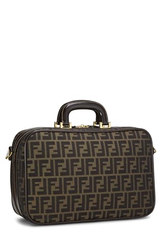 Fendi, porte-documents en toile marron Zucca d'occasion, marron