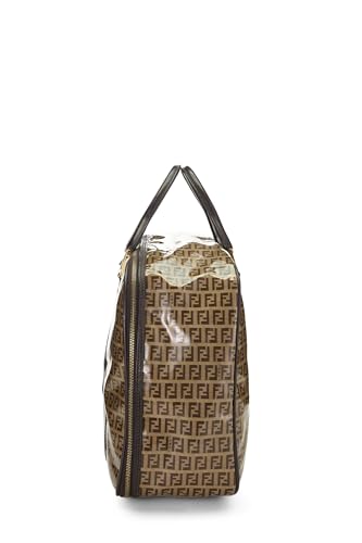 Fendi, Grand sac bowling en toile enduite marron d'occasion, marron