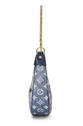 Louis Vuitton, sac à bandoulière en denim monogrammé bleu d'occasion, bleu