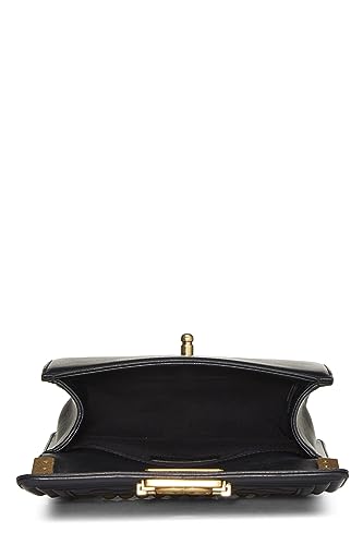 Chanel, petit sac Boy en cuir d'agneau matelassé noir d'occasion, noir