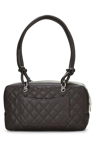 Chanel, Bowler Cambon Ligne en cuir de veau marron d'occasion, marron