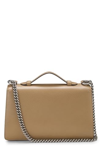 Gucci, sac à bandoulière Dionysus en cuir beige d'occasion, petit modèle, marron