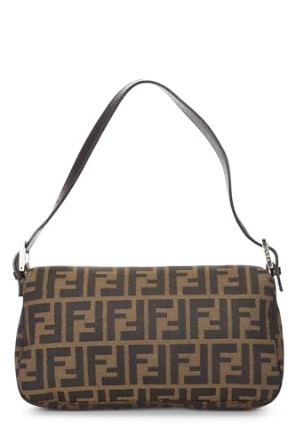 Fendi, Pre-Loved Brown Zucca Canvas Baguette, Brown