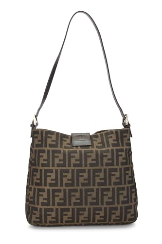 Fendi, sac à bandoulière en toile marron Zucca d'occasion, marron