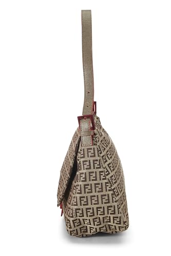 Fendi, Pre-Loved Red Zucchino Canvas Mama, Rojo