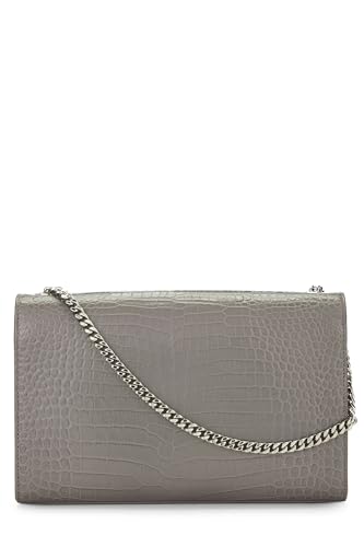 Yves Saint Laurent, Borla Kate mediana en relieve gris Pre-Loved, Gris