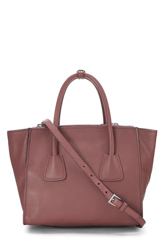 Prada, Pre-Loved Pink Vitello Daino Trapeze Tote, Pink