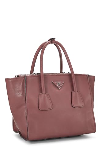 Prada, Pre-Loved Pink Vitello Daino Trapeze Tote, Pink