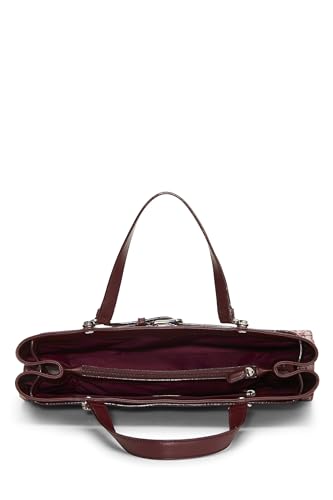 Dior, sac fourre-tout en toile Trotter Burgundy d'occasion, bordeaux