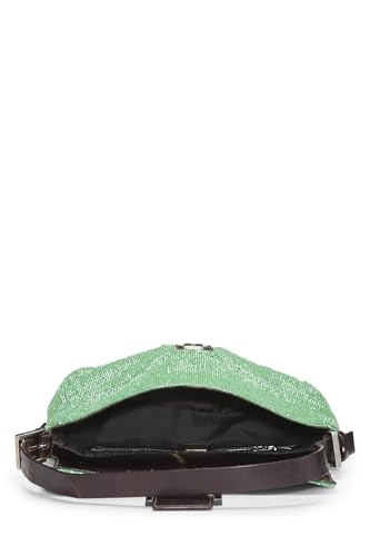 Fendi, Pre-Loved Green Beaded Baguette, Green