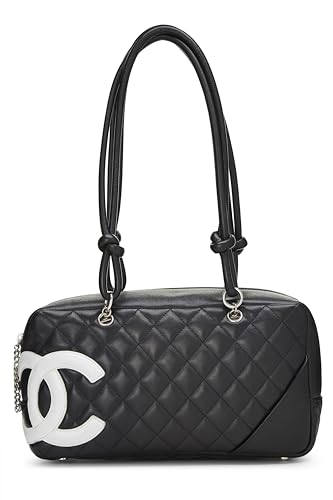 Chanel, Bowler Cambon Ligne en cuir de veau noir d'occasion, noir