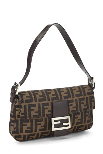 Fendi, Baguette de lona Zucca marrón Pre-Loved, Marrón