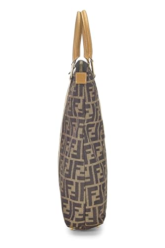 Fendi, sac fourre-tout vertical en toile marron Zucca d'occasion, marron