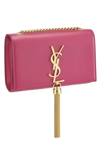 Yves Saint Laurent, Kate Tassel Small en cuir de veau grainé rose d'occasion, rose