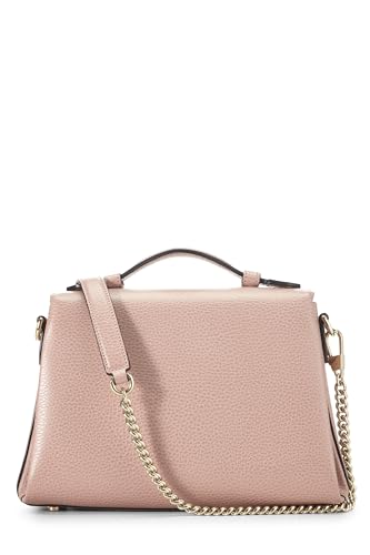 Gucci, sac à main en cuir rose avec poignées entrelacées d'occasion, rose