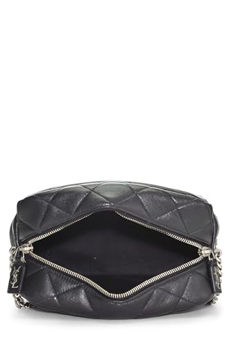 Yves Saint Laurent, Bolso bowling Lou pequeño de piel de becerro negra Pre-Loved, Negro