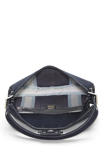 Fendi, Pre-Loved Navy Canvas Baguette, Navy