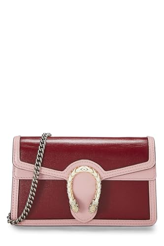 Gucci, Bolso de hombro Dionysus súper mini de cuero rosa Pre-Loved, Multicolor